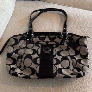 Coach Black and Gray Shoulder Bag